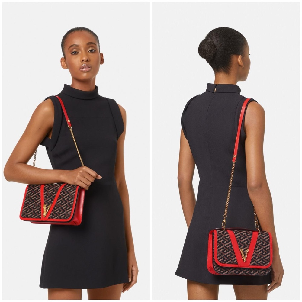 🚫SOLD🚫 NEW Versace Virtus V La Greca Signature Shoulder Bag